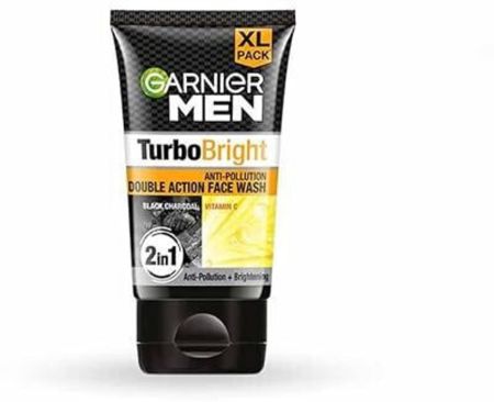Garnier Men MEN Brightening & Anti-Pollution TurboBright Double Action-150GM Face Wash  (150 g)