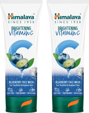 HIMALAYA Brightening Vitamin C Blueberry , 100ml (Pack of 2), Brightening Face Cleanser, Remove Dull Skin Face Wash  (200 ml)