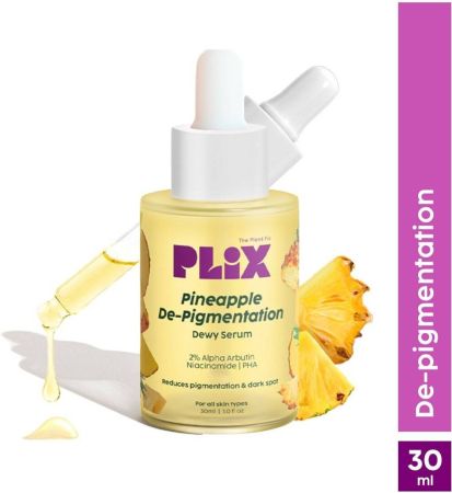 The Plant Fix Plix 2% Alpha Arbutin Pineapple Serum for Pigmentation & Dark Spot Reduction  (30 ml)