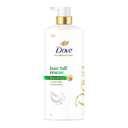 Dove Hair Fall Rescue Shampoo 1 L|| For Damaged Hair|| Hair Fall Control for Thicker Hair - Mild Daily Anti Hair Fall Shampoo for Men & Women