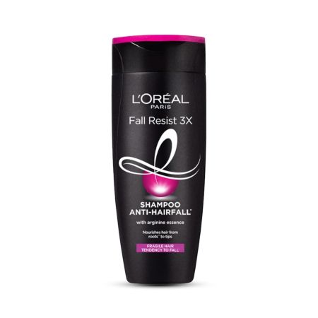 L'Oreal Paris Anti-Hair Fall Shampoo, Reinforcing & Nourishing for Hair Growth, For Thinning & Hair Loss, With Arginine Essence and Salicylic Acid, Fall Resist 3X, 180 ml