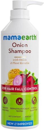 Mamaearth Onion Shampoo for Growth & Hair Fall Control with Onion & Plant Keratin  (600 ml)