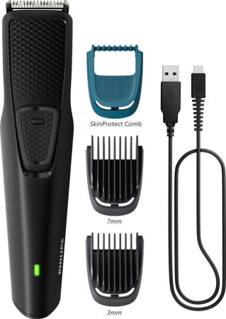 PHILIPS BT1233/18 Dura Power Tech, 4X Longer Battery, Skin Safe Waterproof Beard Trimmer 30 min Runtime 4 Length Settings  (Black)#JustHere
