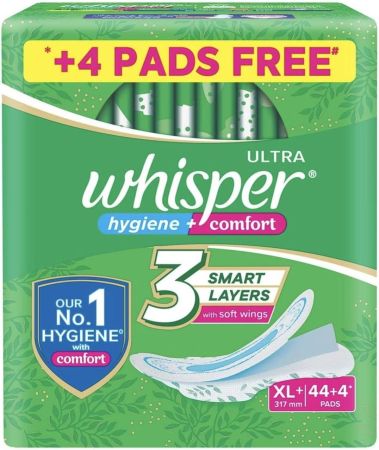 Whisper XL+ 48 Sanitary Pad  (Pack of 48)